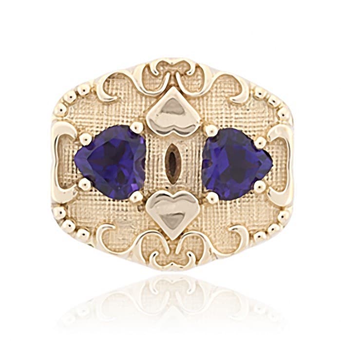 SL578 14kt Yellow Gold Amethyst top