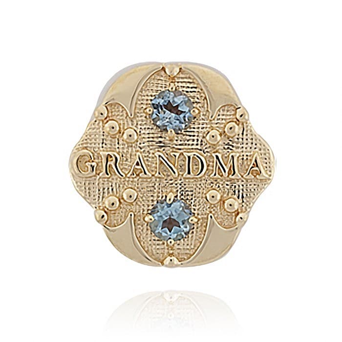 SL593 14kt Yellow Gold Aquamarine top