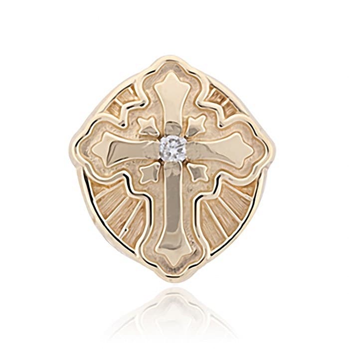 SL614 14kt Yellow Gold Diamond top