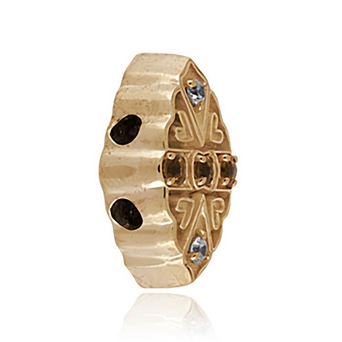 SL671 14kt Yellow Gold Citrine and Diamond angle