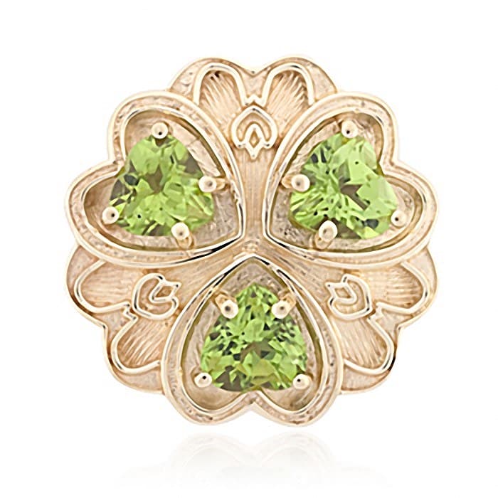SL688 14kt Yellow Gold Peridot top