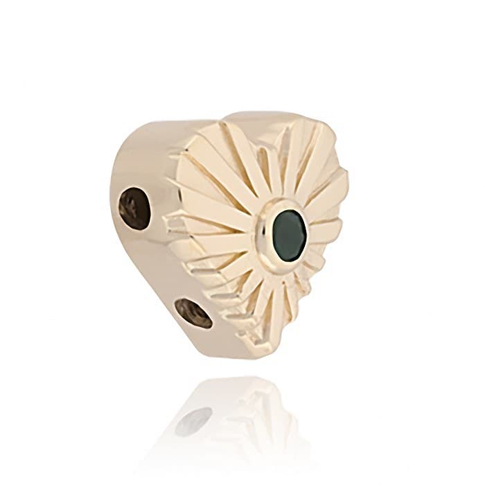 SL695 14kt Yellow Gold Emerald angle