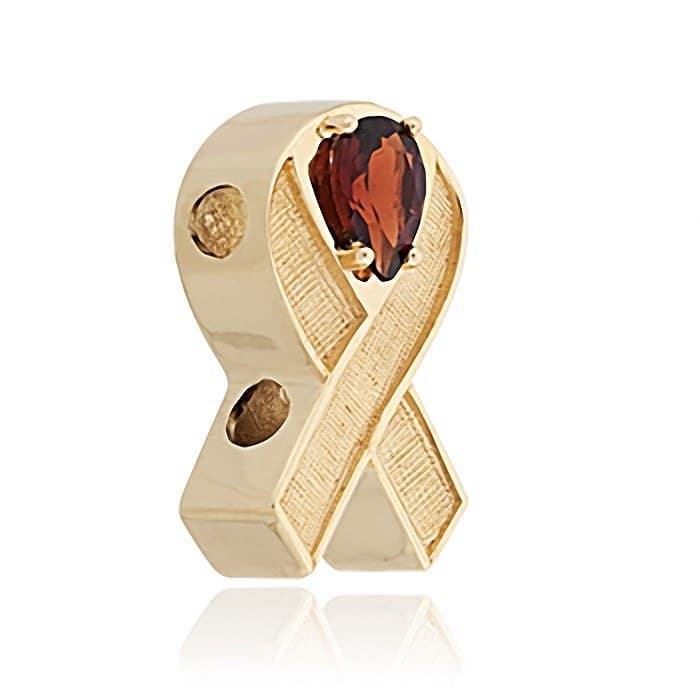 SL701 14kt Yellow Gold Garnet angle