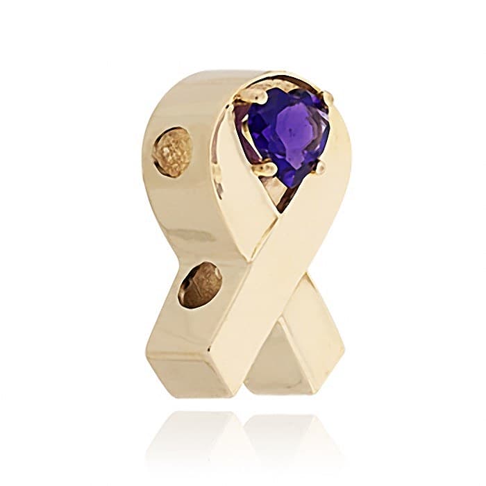 SL702 14kt Yellow Gold Amethyst angle