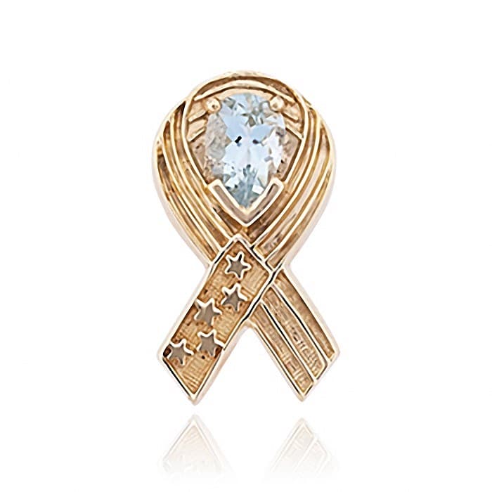 SL703 14kt Yellow Gold Aquamarine top