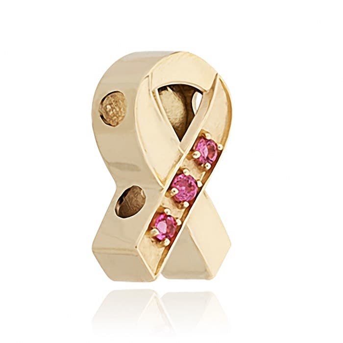 SL705 14kt Yellow Gold Pink Tourmaline angle