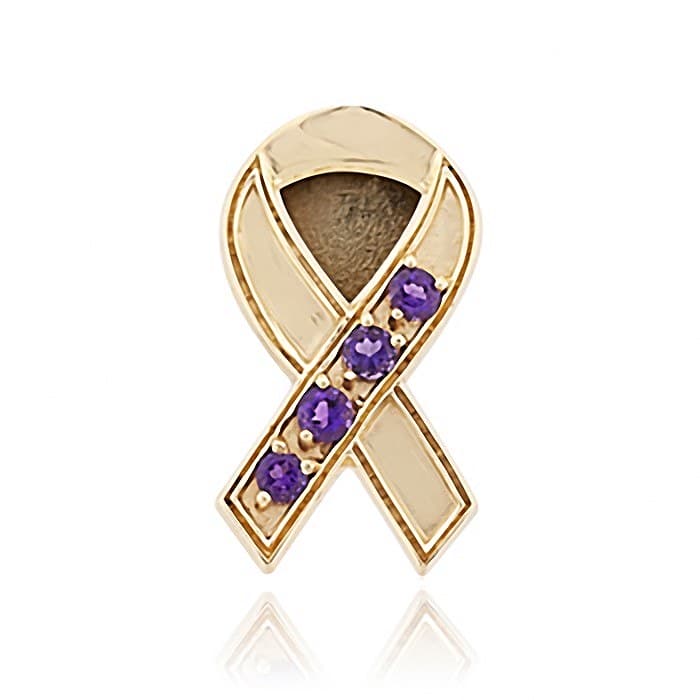 SL709 14kt Yellow Gold Amethyst top