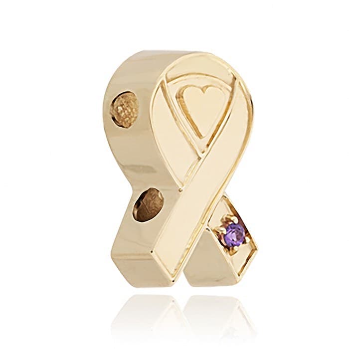 SL714 14kt Yellow Gold Amethyst angle