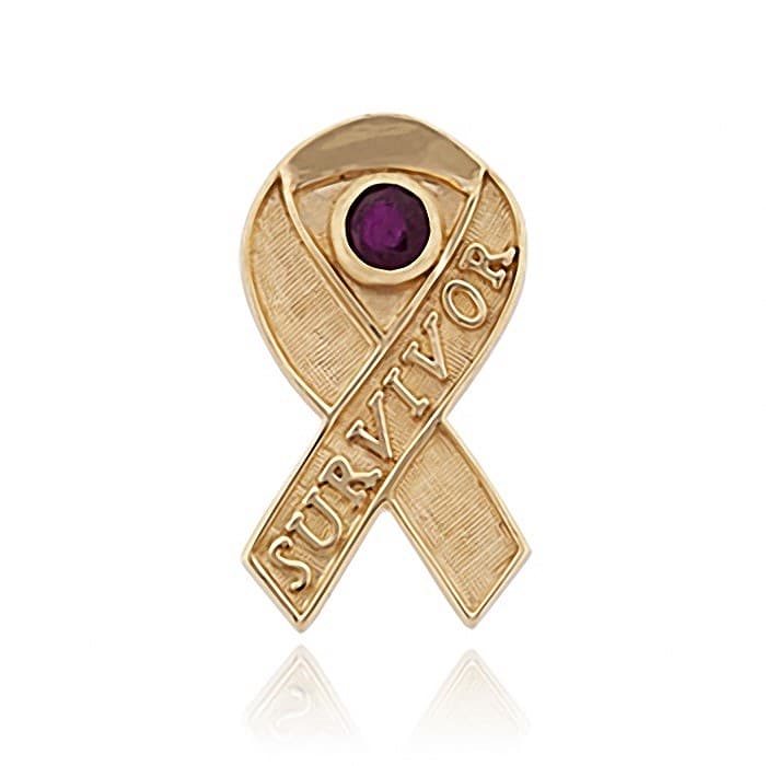 SL723 14kt Yellow Gold Amethyst top