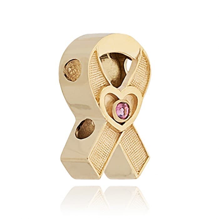 SL729 14kt Yellow Gold Pink Tourmaline angle