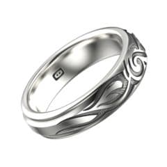 MTB005 Sterling Silver side angle