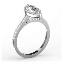 R0010 14kt White Gold Diamond and Diamond and Diamond side angle