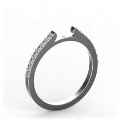 R0011 14kt White Gold Diamond side angle