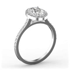 R0025 14kt White Gold Diamond and Diamond and Diamond side angle