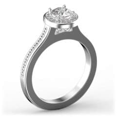 R0031 14kt White Gold Diamond and Diamond and Diamond side angle