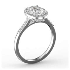 R0077 14kt White Gold Diamond and Diamond and Diamond side angle