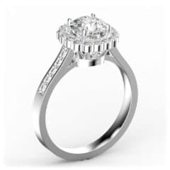 R0088 14kt White Gold Diamond and Diamond and Diamond side angle