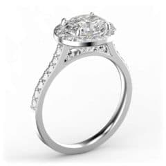 R0138 14kt White Gold Diamond and Diamond and Diamond side angle