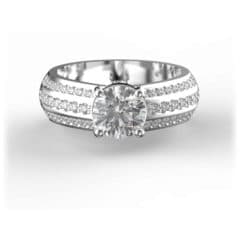 R0142 14kt White Gold Diamond and Diamond and Diamond and Diamond top