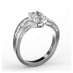 R2024 14kt White Gold Diamond and Diamond and Diamond and Diamond side angle