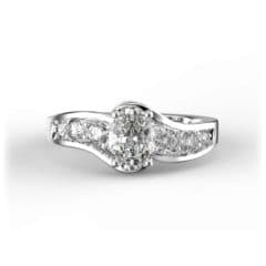 R2024 14kt White Gold Diamond and Diamond and Diamond and Diamond top