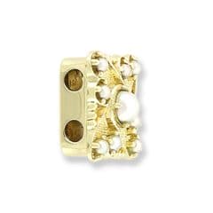 SL212 14kt Yellow Gold Pearl and Pearl angle