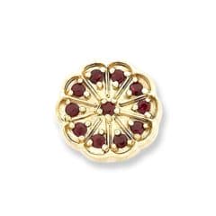 SL216 14kt Yellow Gold Ruby and Ruby top