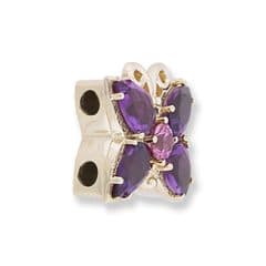 SL238 14kt Yellow Gold Pink Tourmaline and Amethyst angle