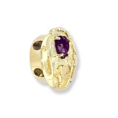 SL267 14kt Yellow Gold Amethyst angle