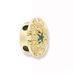SL269 14kt Yellow Gold Emerald angle