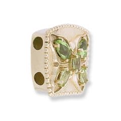 SL299 14kt Yellow Gold Peridot and Peridot and Peridot angle