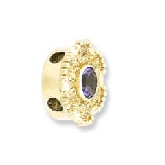 SL301 14kt Yellow Gold Tanzanite angle