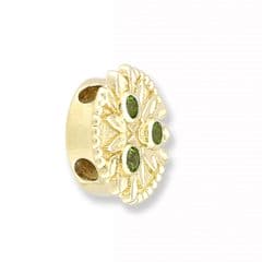 SL303 14kt Yellow Gold Peridot angle