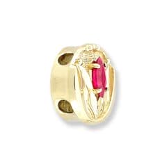 SL305 14kt Yellow Gold Pink Tourmaline angle