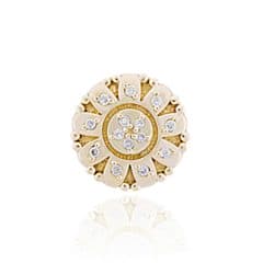 SL437 14kt Yellow Gold Diamond top