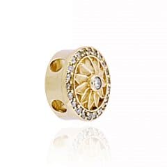 SL452 14kt Yellow Gold Diamond and Diamond angle