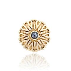 SL457 14kt Yellow Gold Aquamarine top