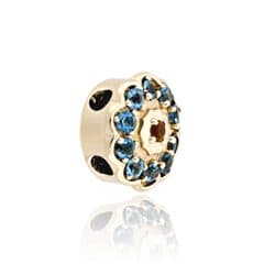 SL478 14kt Yellow Gold Citrine and Swiss Blue Topaz angle