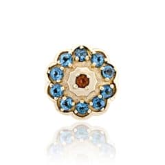 SL478 14kt Yellow Gold Citrine and Swiss Blue Topaz top