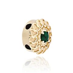 SL485 14kt Yellow Gold Emerald angle