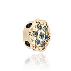SL490 14kt Yellow Gold Swiss Blue Topaz and Swiss Blue Topaz angle