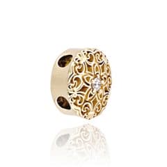 SL503 14kt Yellow Gold Diamond angle