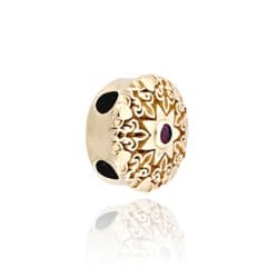 SL504 14kt Yellow Gold Ruby angle