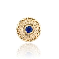 SL527 14kt Yellow Gold Blue Sapphire top