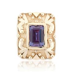 SL547 14kt Yellow Gold Alexandrite top