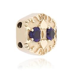 SL578 14kt Yellow Gold Amethyst angle