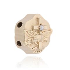 SL591 14kt Yellow Gold Pearl angle