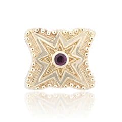 SL602 14kt Yellow Gold Rhodolite top