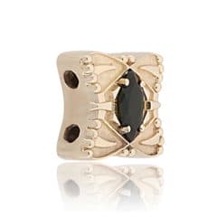 SL606 14kt Yellow Gold Green Tourmaline angle