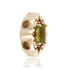 SL611 14kt Yellow Gold Peridot and Citrine angle